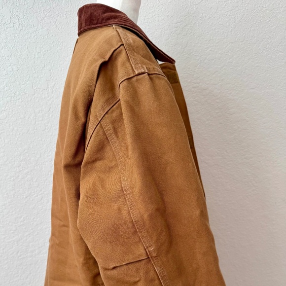 Carhartt Loose Fit Firm Duck Insulated Traditional Coat Brown Men's Size L - Picture 6 of 11